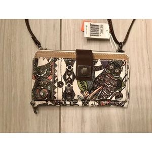 Sakroots Cross Body Owl Wallet
